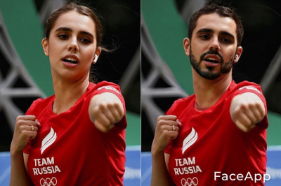 Как выглядели бы российские спортсменки, если бы были мужчинами? Приложение FaceApp