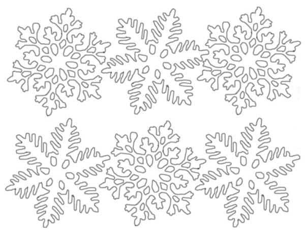 Вытынанки (трафареты на окна) на Новый год | снежинки, шаблоны, распечатать