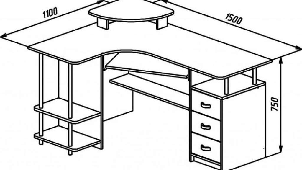 Компьютерный стол своими руками — чертежи, размеры, схемы сборки из дерева, ДСП, фанеры