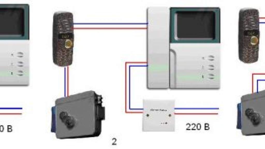 Как подключить видеодомофон: элементы, схемы подключения и монтаж