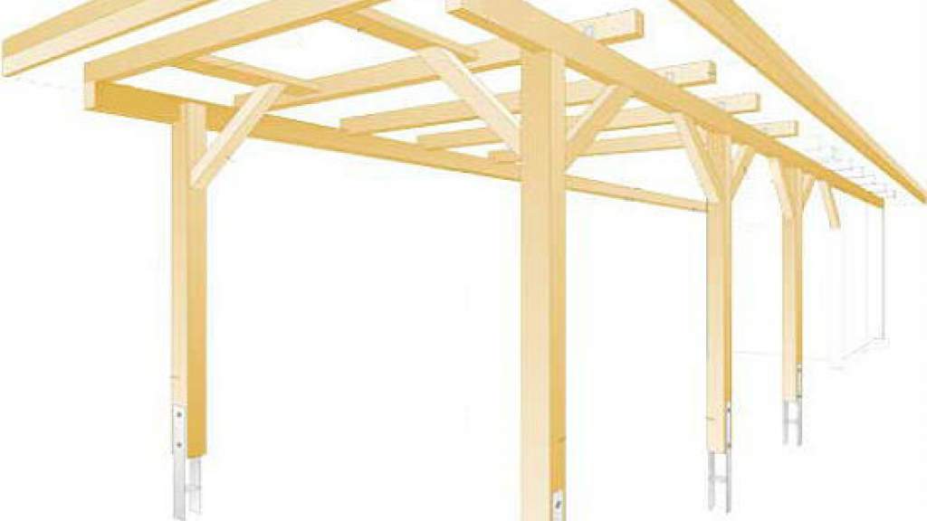 Деревянный навес для дачи: виды конструкций и подбор материалов
